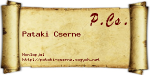 Pataki Cserne névjegykártya